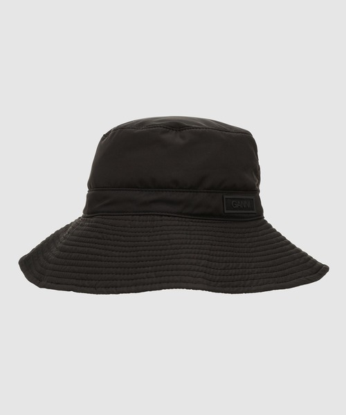 Ganni バケットハット GANNI ガニ― ハット ロゴ バケットハット バケハ 帽子 Bucket
