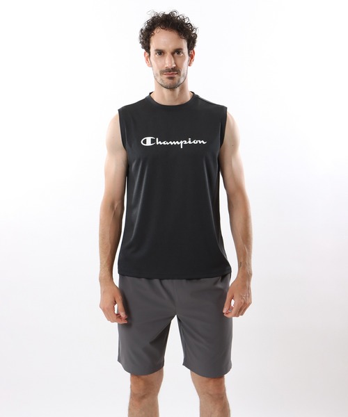 Champion（チャンピオン）の「【Champion/チャンピオン】メンズ スポーツ タンクトップ（タンクトップ・メンズ・チャコール/ネイビー/ホワイト/ブラック・X-LARGE/LARGE/MEDIUM）」の5枚目の写真