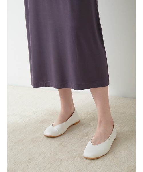 gelato pique(ジェラートピケ)の「Oui,レーヨンロゴワンピース(ルームワンピース・レディース・アイボリー/ネイビー/ピンク・FREE)」の10枚目の写真