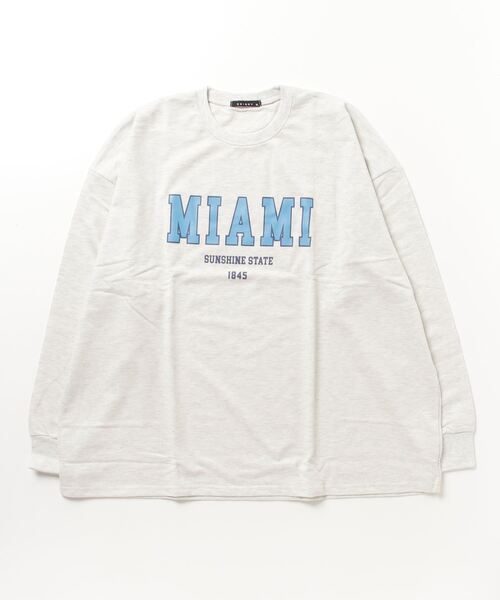 FUNALIVE(ファンアライブ)の「Printed fleece sweatshirt / プリント裏毛スウェットトレーナー unisex(スウェット・メンズ・モカ/ベージュ/ミント/ネイビー系1/ライトグリーン/ベージュ系/カーキ/オートミール/ホワイト系/ブルー・XL/M/L)」の5枚目の写真