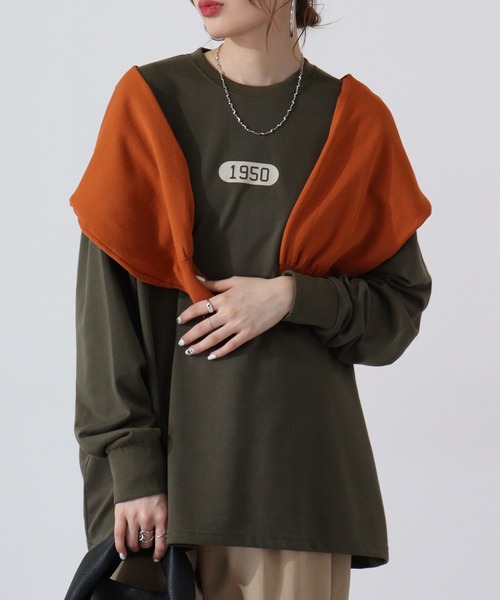FUNALIVE(ファンアライブ)の「Printed fleece sweatshirt / プリント裏毛スウェットトレーナー unisex(スウェット・メンズ・モカ/ベージュ/ミント/ネイビー系1/ライトグリーン/ベージュ系/カーキ/オートミール/ホワイト系/ブルー・XL/M/L)」の17枚目の写真