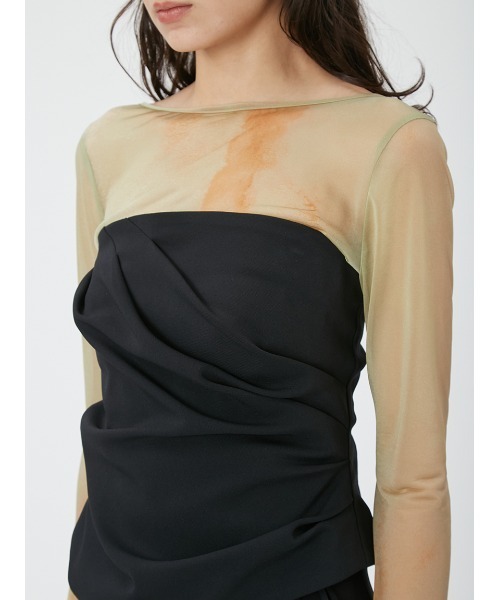 FRAY I.D(フレイアイディー)の「タックドレープビスチェ(ベスト・レディース・アイボリー/グレー/ブラック・FREE)」の7枚目の写真