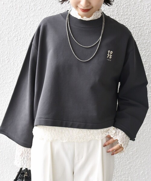 SHIPS（シップス）の「* 〈洗濯機可能〉ベア 裏毛 刺繍 ロゴ プルオーバー 24SS ◇（スウェット・レディース・チャコールグレー/ブルー/ナチュラル・ONE SIZE）」の18枚目の写真