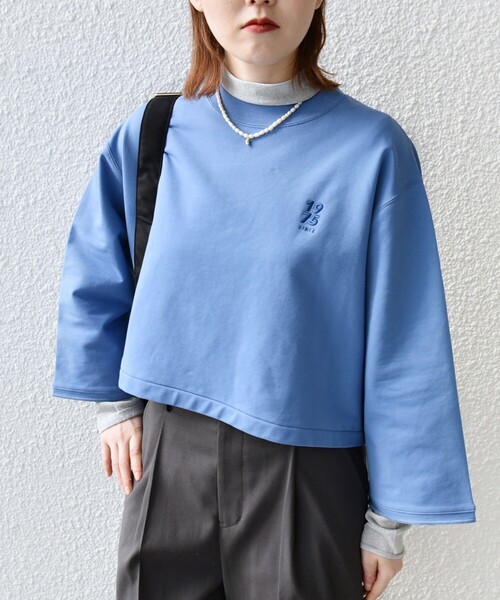 セール】* 〈洗濯機可能〉ベア 裏毛 刺繍 ロゴ プルオーバー 24SS