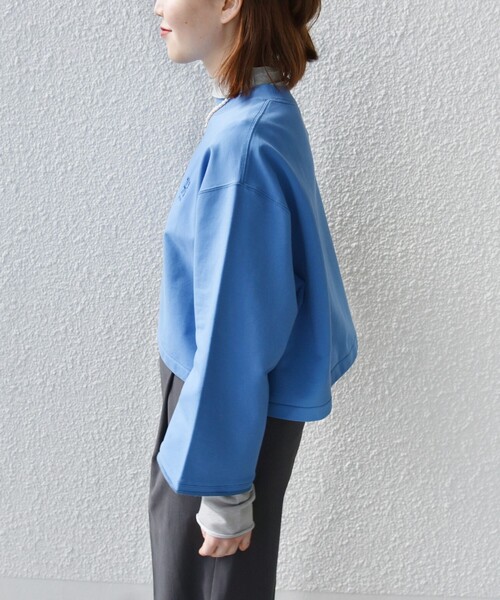 SHIPS for women / シップスウィメン * 〈洗濯機可能〉ベア 裏毛 刺繍 ロゴ プルオーバー 24SS ◇ シップス SHIPS * 〈洗濯機可能〉ベア 裏毛 刺繍 ロゴ プル