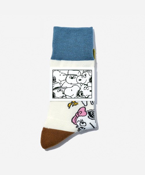 CHICSTOCKS（シックストックス）の「SNOOPY×CHICSTOCKS［SNOOPYきょうだい］（ソックス/靴下・メンズ・アイボリー・SMALL/MEDIUM/LARGE）」の3枚目の写真