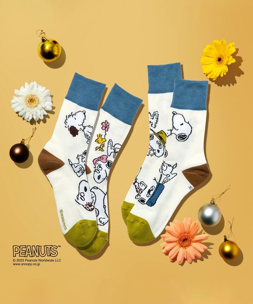 CHICSTOCKS（シックストックス）の「SNOOPY×CHICSTOCKS［SNOOPYきょうだい］（ソックス/靴下・メンズ・アイボリー・SMALL/MEDIUM/LARGE）」の5枚目の写真