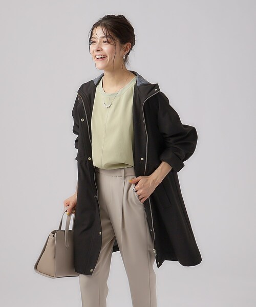DRESKIP(ドレスキップ)の「◆【防花粉/撥水】ボンディング フーディーコート(その他アウター・レディース・ブラック/オリーブ/ベージュ・02/03/04)」の6枚目の写真