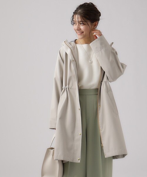 DRESKIP(ドレスキップ)の「◆【防花粉/撥水】ボンディング フーディーコート(その他アウター・レディース・ブラック/オリーブ/ベージュ・02/03/04)」の8枚目の写真