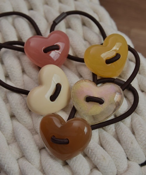 resonance】ぷっくりハート ヘアゴム【8色展開】（ヘアゴム）｜Mayree