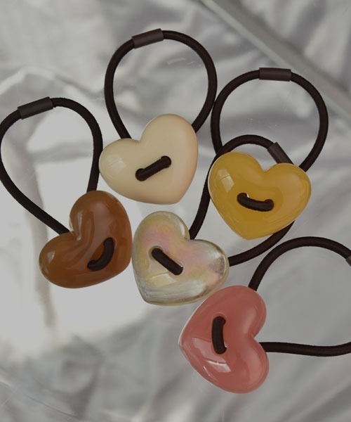 resonance】ぷっくりハート ヘアゴム【8色展開】（ヘアゴム）｜Mayree