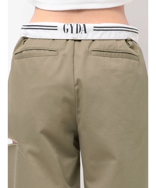 GYDA（ジェイダ）の「SIDE RIPPED GYDAラインワイドパンツ（その他パンツ・レディース・ブラック/ベージュ・MEDIUM/SMALL）」の19枚目の写真