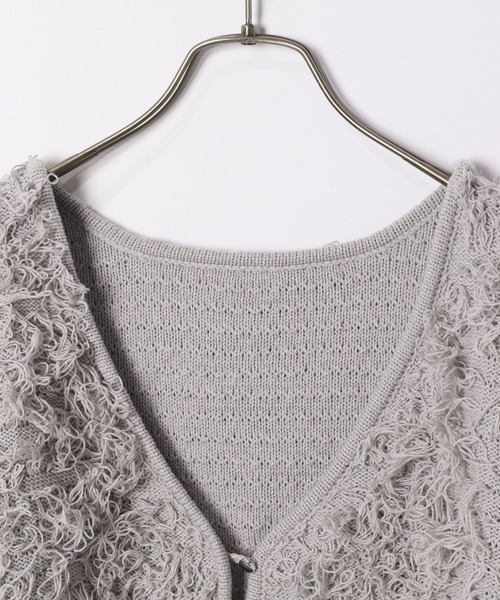 Heather（ヘザー）の「ループショートカーディガン　106260（カーディガン/ボレロ・レディース・グレー/アイボリー/ブラック・FREE）」の7枚目の写真