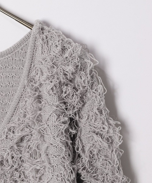 Heather（ヘザー）の「ループショートカーディガン　106260（カーディガン/ボレロ・レディース・グレー/アイボリー/ブラック・FREE）」の9枚目の写真