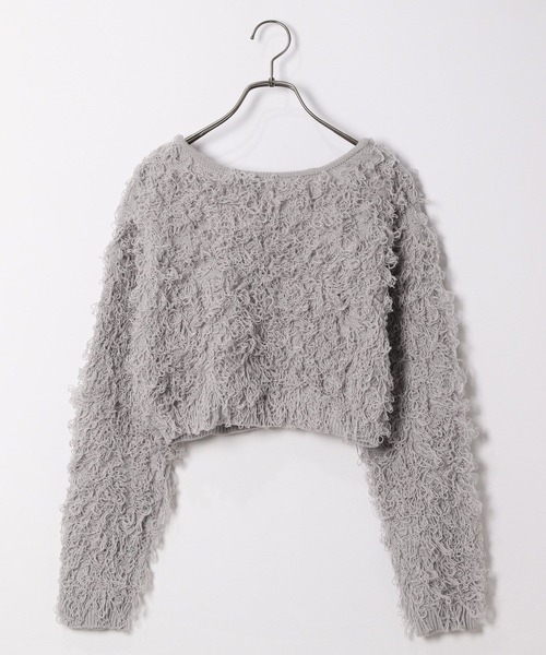 Heather（ヘザー）の「ループショートカーディガン　106260（カーディガン/ボレロ・レディース・グレー/アイボリー/ブラック・FREE）」の6枚目の写真
