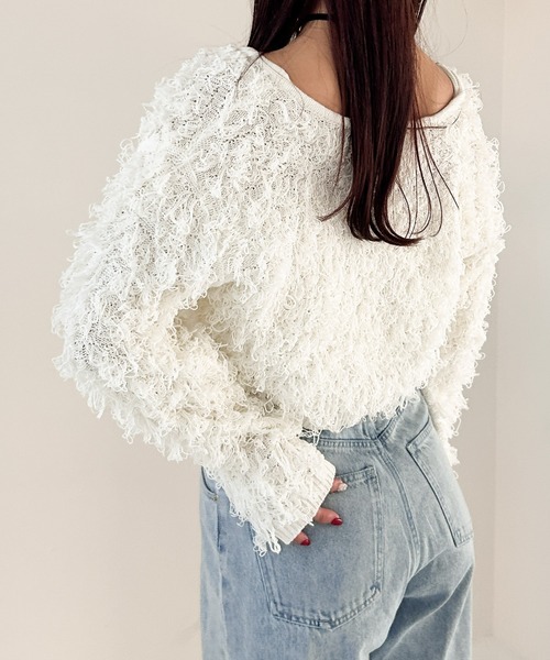 Heather（ヘザー）の「ループショートカーディガン　106260（カーディガン/ボレロ・レディース・グレー/アイボリー/ブラック・FREE）」の15枚目の写真