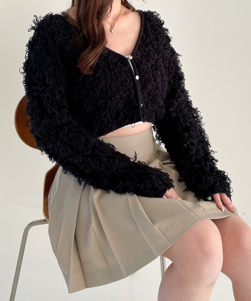 Heather（ヘザー）の「ループショートカーディガン　106260（カーディガン/ボレロ・レディース・グレー/アイボリー/ブラック・FREE）」の20枚目の写真