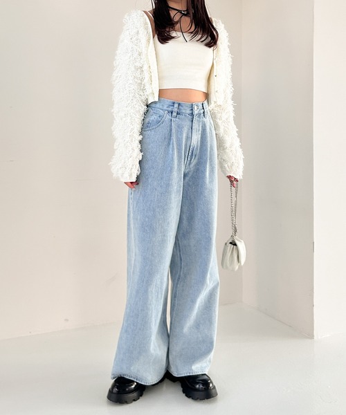 Heather（ヘザー）の「ループショートカーディガン　106260（カーディガン/ボレロ・レディース・グレー/アイボリー/ブラック・FREE）」の17枚目の写真