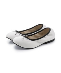 婦人　撥水綿サテンリボンバレエシューズ