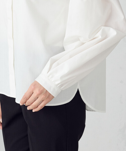 COMME CA ISM（コムサイズム）の「ボリュームスリーブ  バンドカラーシャツ（シャツ/ブラウス・レディース・サックスブルー/オフホワイト・MEDIUM/LARGE）」の16枚目の写真