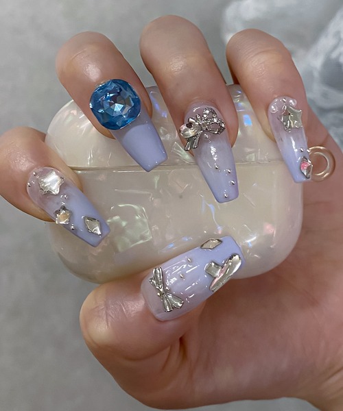 SPINNS（スピンズ）の「ロングネイルチップ（ネイルシール/ネイルチップ・レディース・B/A/C/D/I/E/F/G/H・S）」の8枚目の写真