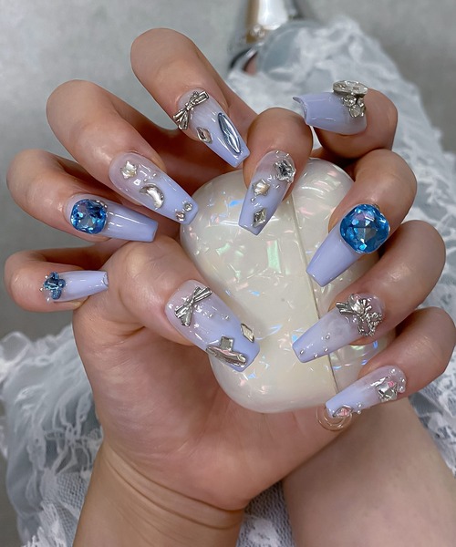 SPINNS（スピンズ）の「ロングネイルチップ（ネイルシール/ネイルチップ・レディース・B/A/C/D/I/E/F/G/H・S）」の20枚目の写真