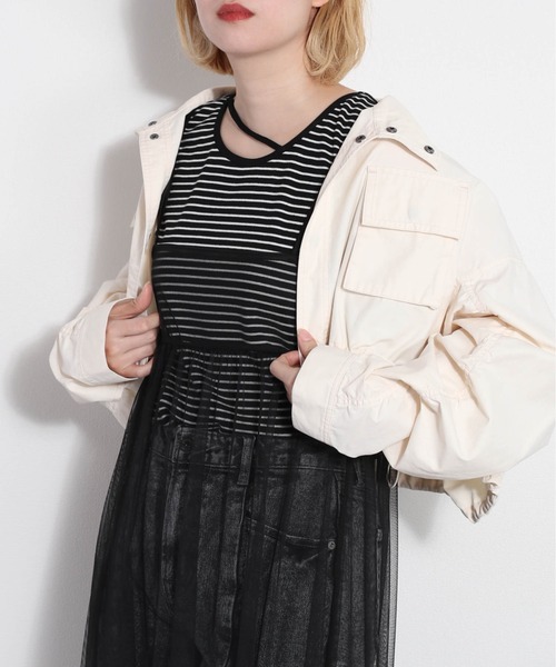 cepo（セポ）の「アシメストラップタンク（タンクトップ・レディース・ミント/ブラック×ホワイト/ブラック/ホワイト×ブラック/オフホワイト・M）」の4枚目の写真