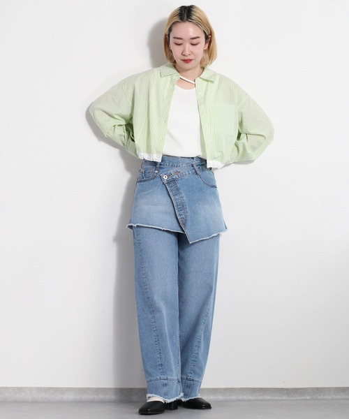 cepo（セポ）の「アシメストラップタンク（タンクトップ・レディース・ミント/ブラック×ホワイト/ブラック/ホワイト×ブラック/オフホワイト・M）」の15枚目の写真