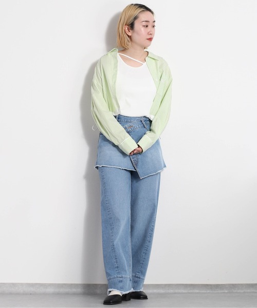 cepo（セポ）の「アシメストラップタンク（タンクトップ・レディース・ミント/ブラック×ホワイト/ブラック/ホワイト×ブラック/オフホワイト・M）」の16枚目の写真