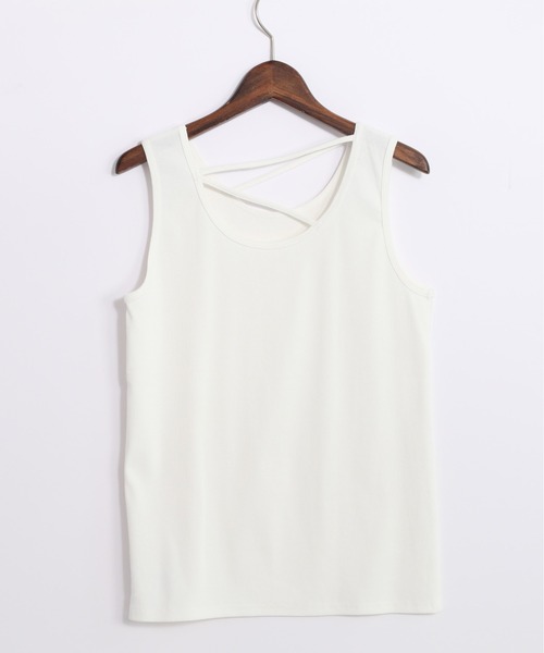 cepo（セポ）の「アシメストラップタンク（タンクトップ・レディース・ミント/ブラック×ホワイト/ブラック/ホワイト×ブラック/オフホワイト・M）」の18枚目の写真