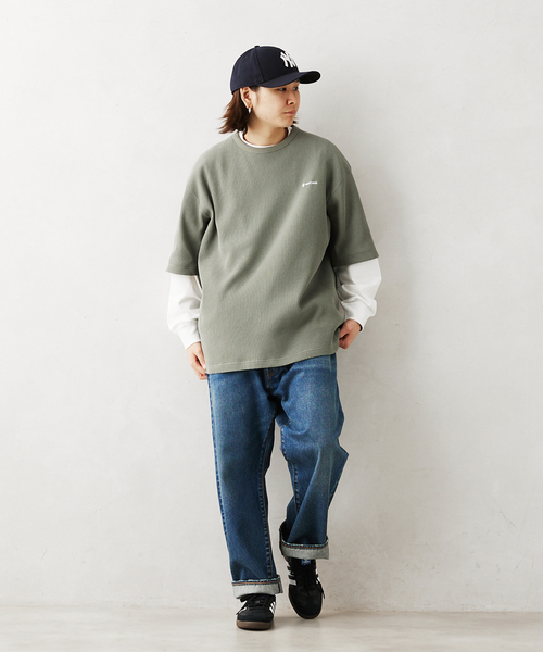 Snow Peak（スノーピーク）の「【SNOWPEAK / スノーピーク】別注 ドライワッフルTシャツ（Tシャツ/カットソー・メンズ・ブラック/ベージュ/グリーン・MEDIUM/LARGE）」の12枚目の写真