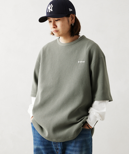 Snow Peak（スノーピーク）の「【SNOWPEAK / スノーピーク】別注 ドライワッフルTシャツ（Tシャツ/カットソー・メンズ・ブラック/ベージュ/グリーン・MEDIUM/LARGE）」の17枚目の写真