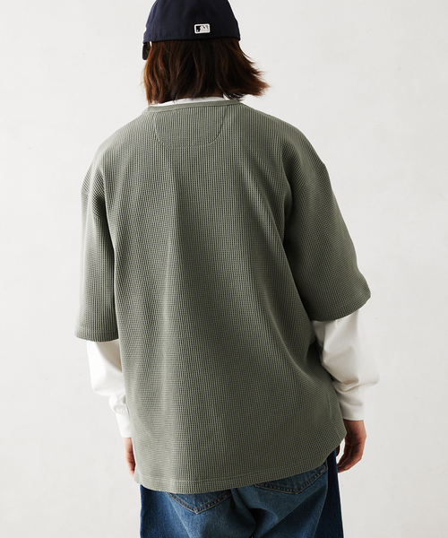 Snow Peak（スノーピーク）の「【SNOWPEAK / スノーピーク】別注 ドライワッフルTシャツ（Tシャツ/カットソー・メンズ・ブラック/ベージュ/グリーン・MEDIUM/LARGE）」の20枚目の写真