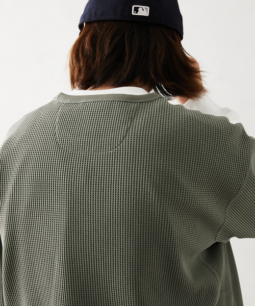 Snow Peak（スノーピーク）の「【SNOWPEAK / スノーピーク】別注 ドライワッフルTシャツ（Tシャツ/カットソー・メンズ・ブラック/ベージュ/グリーン・MEDIUM/LARGE）」の21枚目の写真