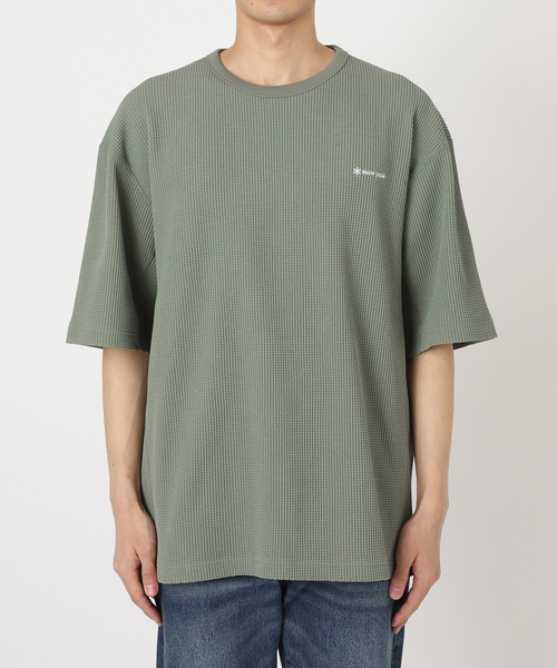 Snow Peak（スノーピーク）の「【SNOWPEAK / スノーピーク】別注 ドライワッフルTシャツ（Tシャツ/カットソー・メンズ・ブラック/ベージュ/グリーン・MEDIUM/LARGE）」の22枚目の写真