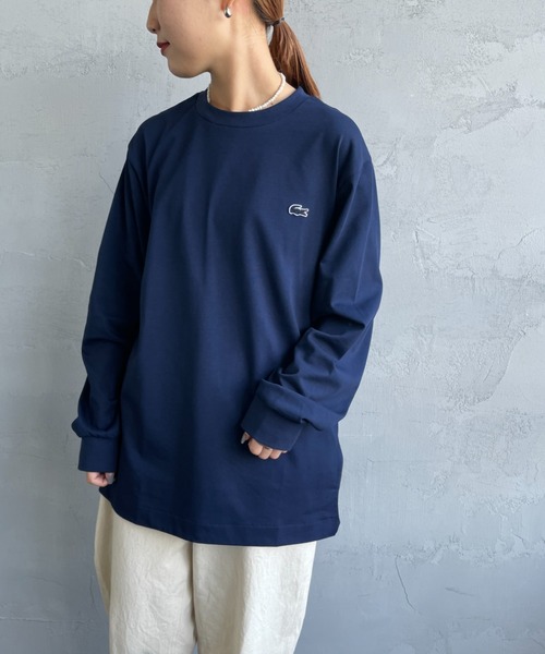 LACOSTE（ラコステ）の「[LACOSTE/ラコステ] ワンポイントロゴ ロングスリーブTシャツ（Tシャツ/カットソー・レディース・ブラック/ホワイト/アイボリー/ネイビー・2/3/4/5）」の19枚目の写真