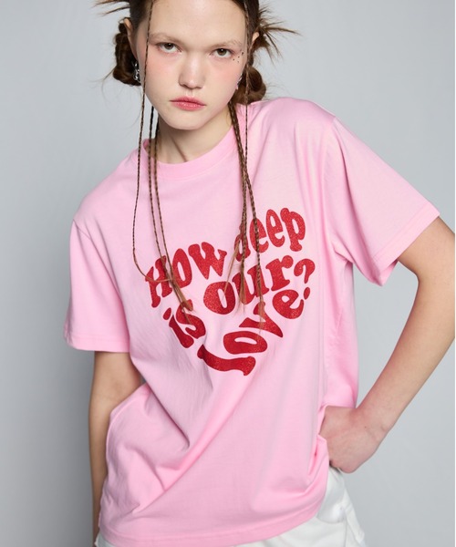 LUVISTRUE（ラヴイズトゥルー）の「【ZOZOTOWN限定】ZO LOVE TEE（Tシャツ/カットソー・レディース・ホワイト/ピンク・FREE）」の20枚目の写真
