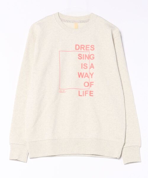 Q（キュー）の「スクエアロゴトレーナー（スウェット・レディース・オートミール/ライトグレー/ライトピンク・MEDIUM）」の18枚目の写真