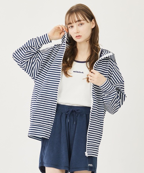 セール】MILKFED. x OP RASH GUARD ZIP HOODIE（水着）｜Ocean Pacific