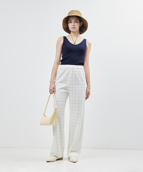 ROPE'（ロペ）の「【洗える】シルクプロテインニットタンクトップ【メディア掲載】（タンクトップ・レディース・ネイビー/オフホワイト/ホワイト系その他5/サックスブルー・FREE）」の17枚目の写真