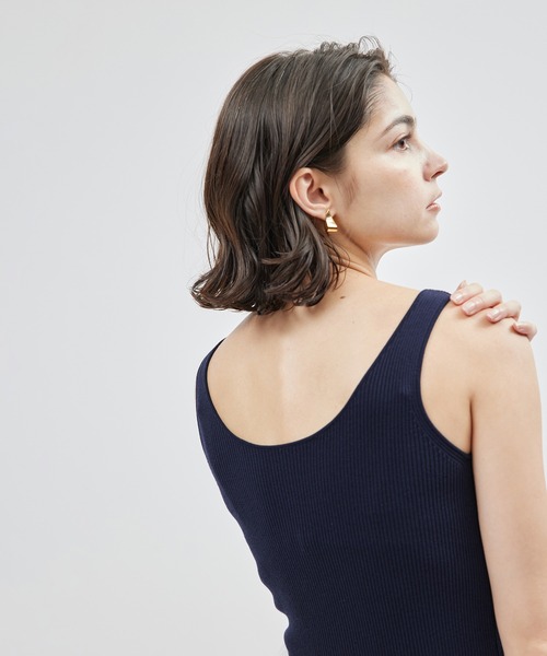ROPE'（ロペ）の「【洗える】シルクプロテインニットタンクトップ【メディア掲載】（タンクトップ・レディース・ネイビー/オフホワイト/ホワイト系その他5/サックスブルー・FREE）」の19枚目の写真