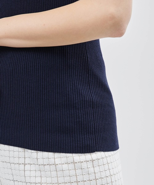 ROPE'（ロペ）の「【洗える】シルクプロテインニットタンクトップ【メディア掲載】（タンクトップ・レディース・ネイビー/オフホワイト/ホワイト系その他5/サックスブルー・FREE）」の14枚目の写真