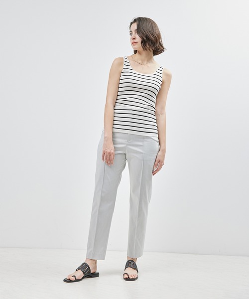 ROPE'（ロペ）の「【洗える】シルクプロテインニットタンクトップ【メディア掲載】（タンクトップ・レディース・ネイビー/オフホワイト/ホワイト系その他5/サックスブルー・FREE）」の8枚目の写真