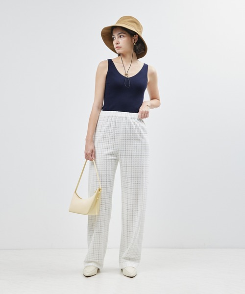 ROPE'（ロペ）の「【洗える】シルクプロテインニットタンクトップ【メディア掲載】（タンクトップ・レディース・ネイビー/オフホワイト/ホワイト系その他5/サックスブルー・FREE）」の10枚目の写真