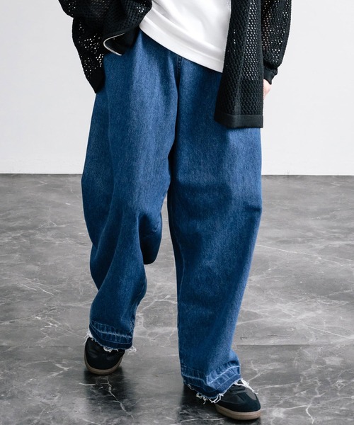 Rocky Monroe(ロッキーモンロー)の「ルーズシルエットワイドデニムパンツ(デニムパンツ・メンズ・ブルー/グレー/ブラック/サックスブルー・M/L/XL)」の22枚目の写真