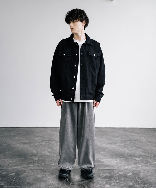 Rocky Monroe(ロッキーモンロー)の「ルーズシルエットワイドデニムパンツ(デニムパンツ・メンズ・ブルー/グレー/ブラック/サックスブルー・M/L/XL)」の10枚目の写真