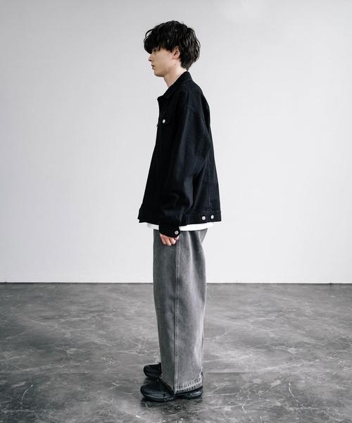 Rocky Monroe(ロッキーモンロー)の「ルーズシルエットワイドデニムパンツ(デニムパンツ・メンズ・ブルー/グレー/ブラック/サックスブルー・M/L/XL)」の11枚目の写真
