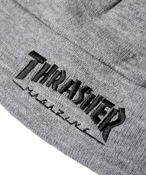 THRASHER(スラッシャー)の「THRASHER MAG LOGO アクリルビーニー(ニットキャップ/ビーニー・メンズ・グレー/ブラック系2/カーキ/ブラック・FREE)」の9枚目の写真