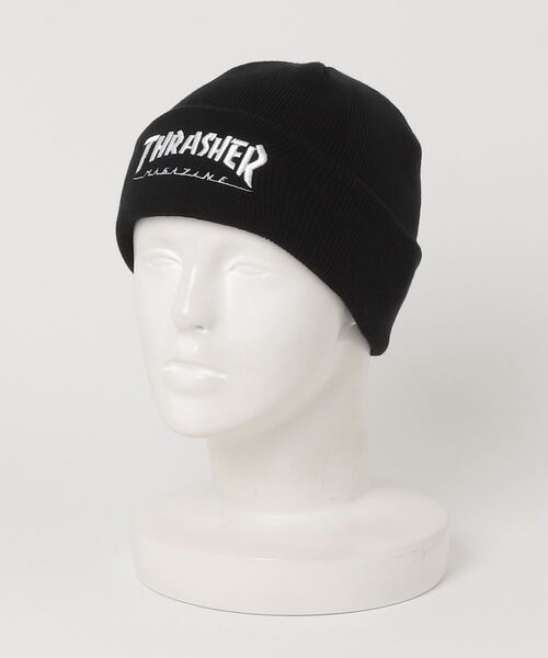 THRASHER(スラッシャー)の「THRASHER MAG LOGO アクリルビーニー(ニットキャップ/ビーニー・メンズ・グレー/ブラック系2/カーキ/ブラック・FREE)」の10枚目の写真
