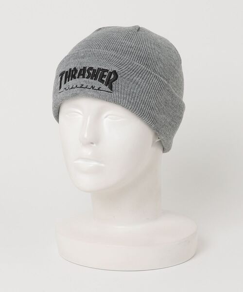THRASHER(スラッシャー)の「THRASHER MAG LOGO アクリルビーニー(ニットキャップ/ビーニー・メンズ・グレー/ブラック系2/カーキ/ブラック・FREE)」の12枚目の写真